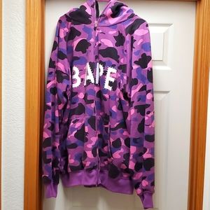 BAPE Purple Camo Hoody Sweatshirt